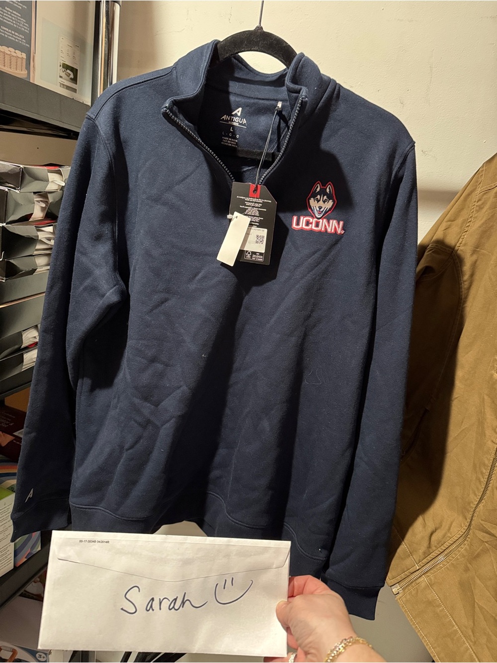 Antigua Navy UConn Huskies Quarter-Zip Pullover